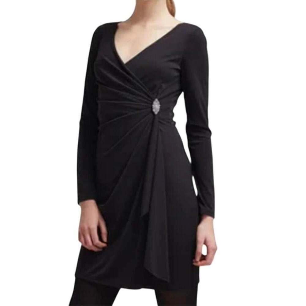 Lauren Ralph Lauren black jewelled cocktail dress size 16